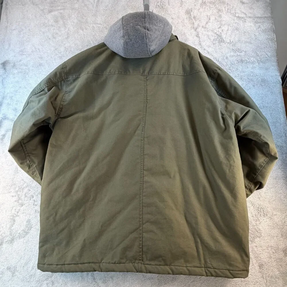 Dickies Hooded Work Jacket Mens 3XL Olive Insulated